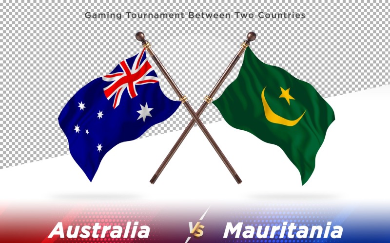 Australia contra Mauritania Two Flags