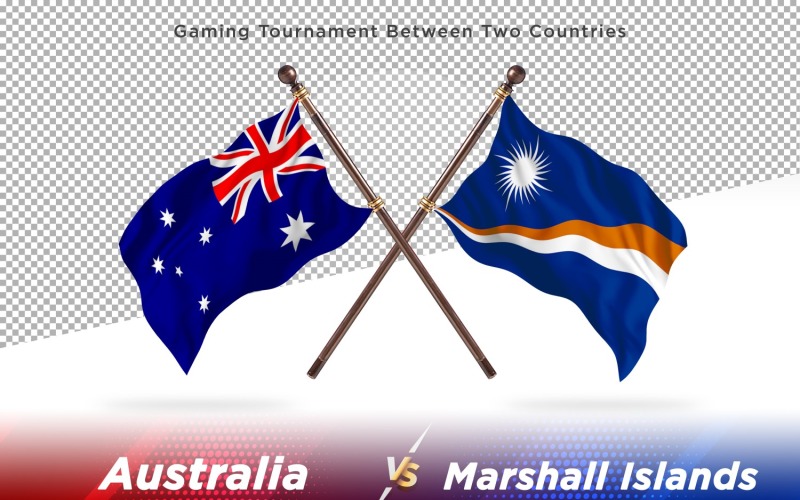 Australië versus Marshalleilanden Two Flags