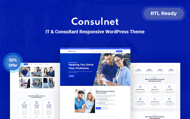 Consulnet - IT & Consultant Responsive WordPress-thema