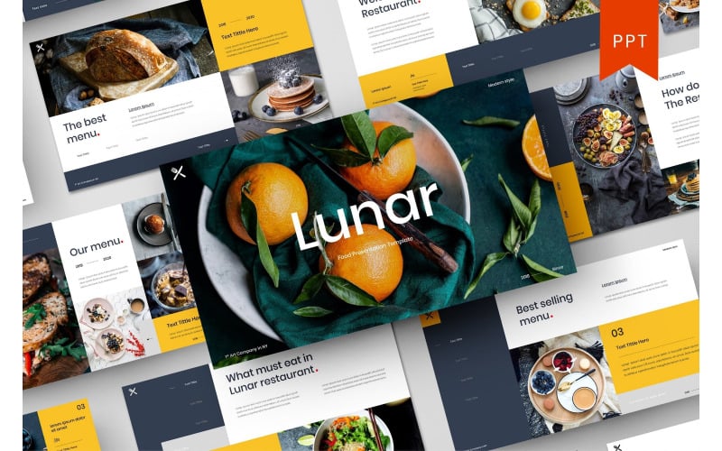 Lunar – Food Business PowerPoint Template