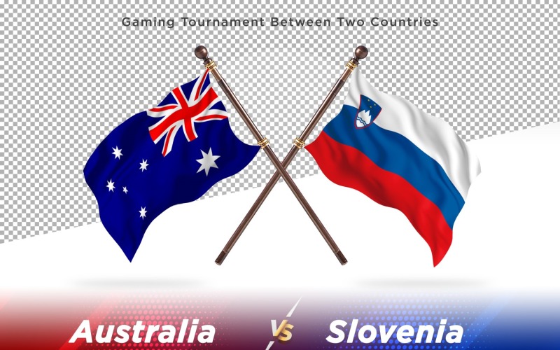 Austrália contra Eslovênia Two Flags