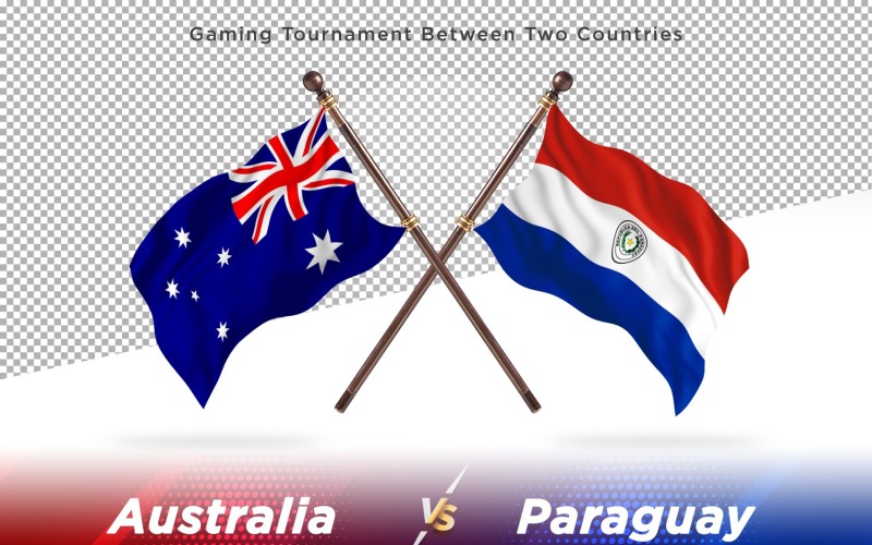 Austrália contra Paraguai Duas Bandeiras