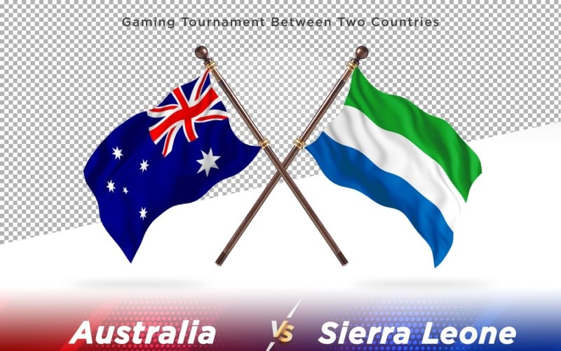 Austrália contra sierra Leone Two Flags
