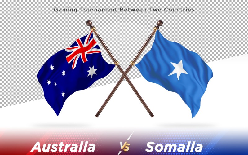 Austrália contra Somália Two Flags