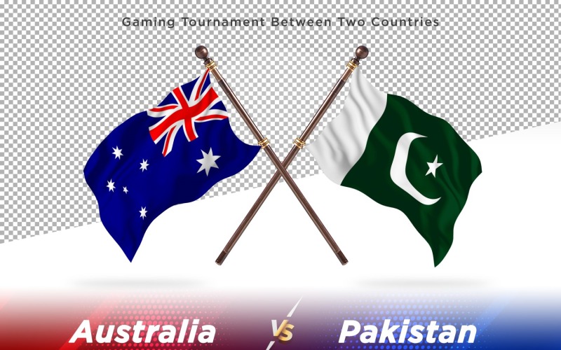 Australia contro Pakistan Two Flags
