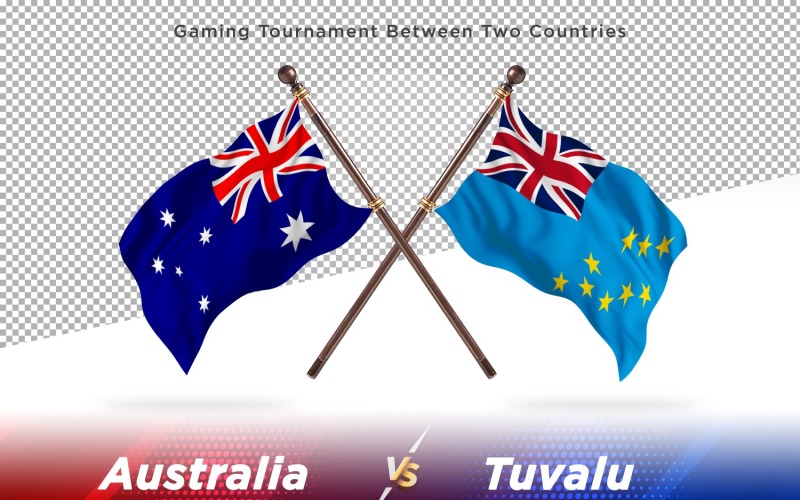 Australia contro Tuvalu Two Flags