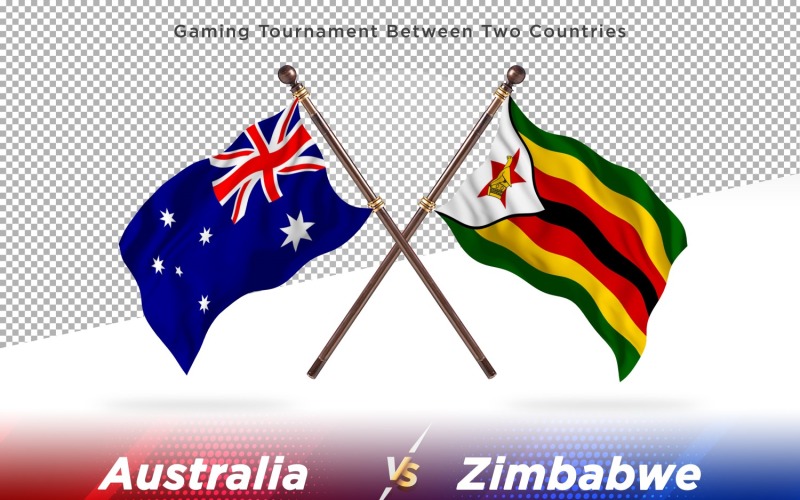Australia contro Zimbabwe Two Flags