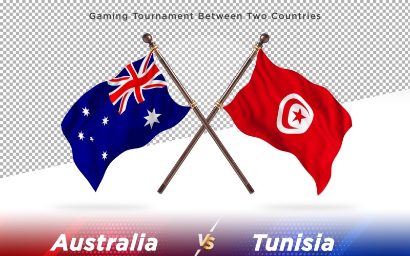 Australia versus Tunisia Two Flags