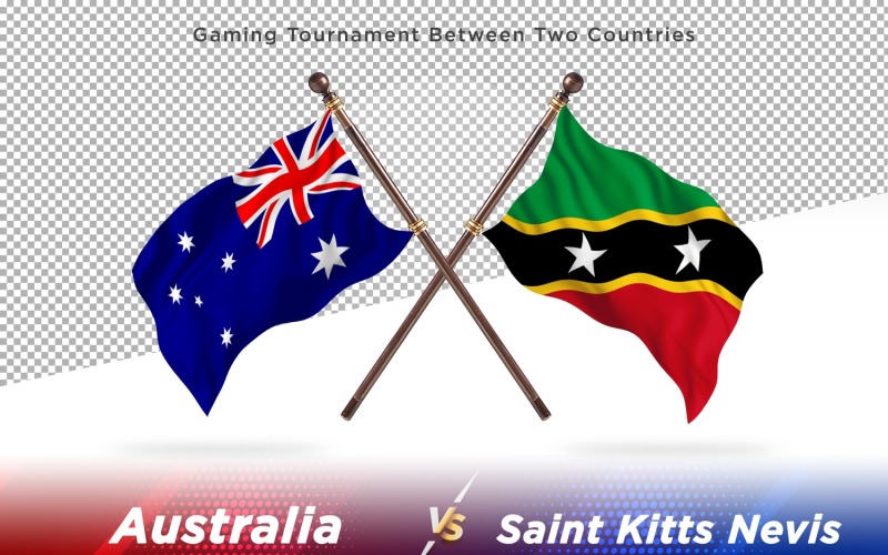 Australië versus heilige Kitts Two Flags