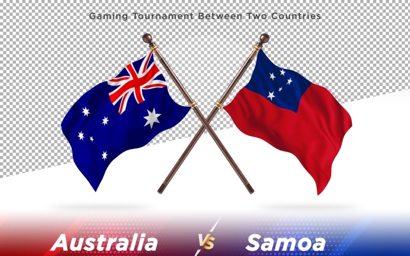 Australië versus Samoa Two Flags