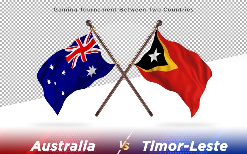 Ausztrália-Kelet-Timor-Két zászló