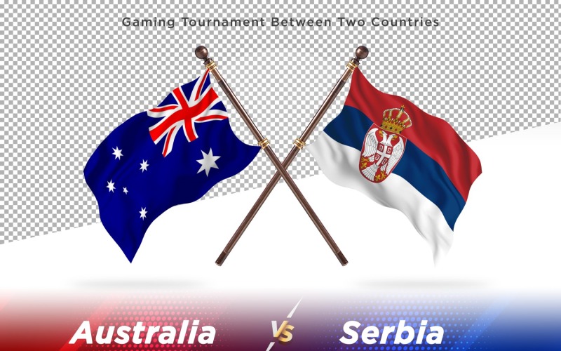 Ausztrália kontra Szerbia Két zászló