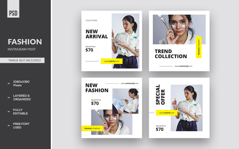 Minimalistyczna moda na Instagram Post Social Media Banner