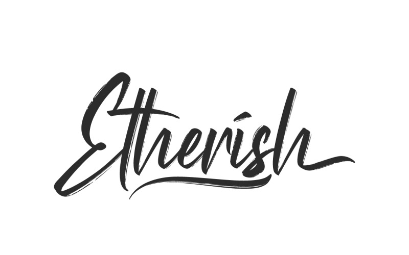 Police de pinceau texturé Etherish