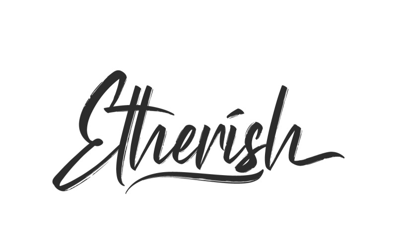 Шрифт с текстурированной кистью Etherish