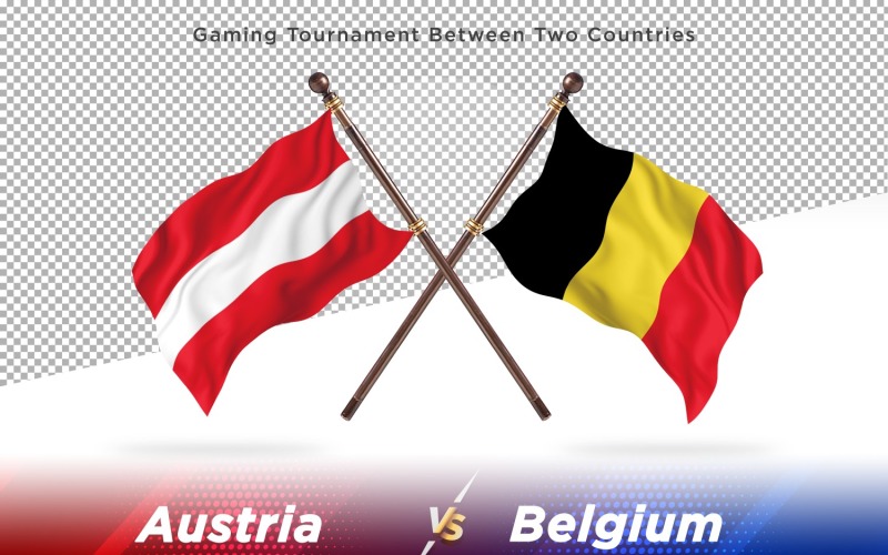 Austria contro Belgio Two Flags