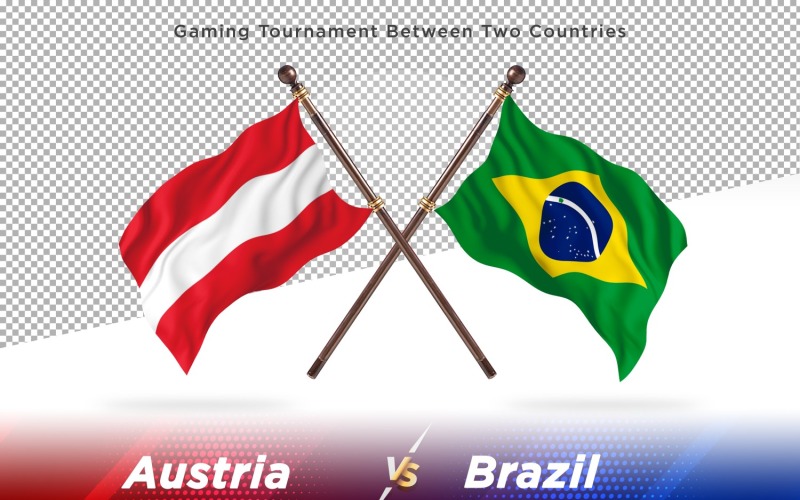 Austria contro Brasile Two Flags