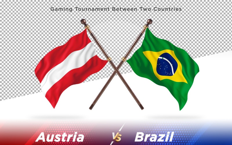 Austria versus brazil Two Flags