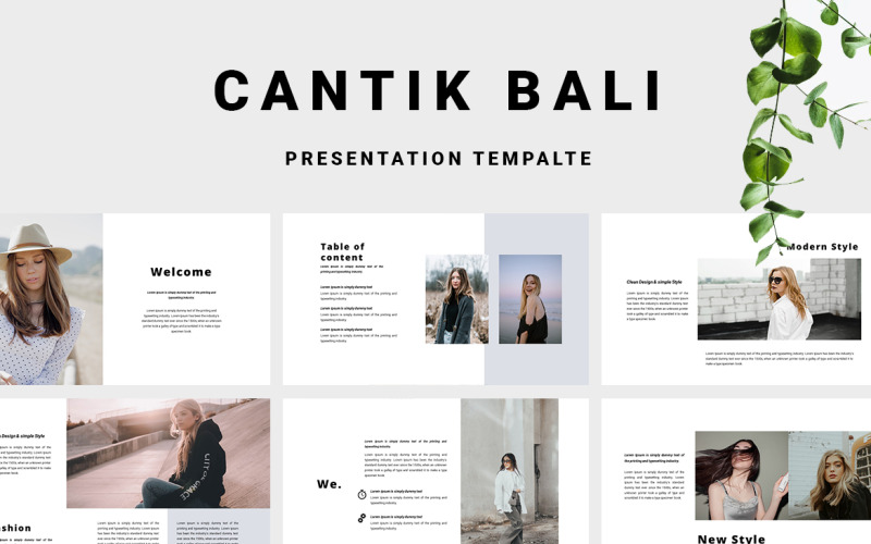 Cantik Bali - Modèle de diapositives Google