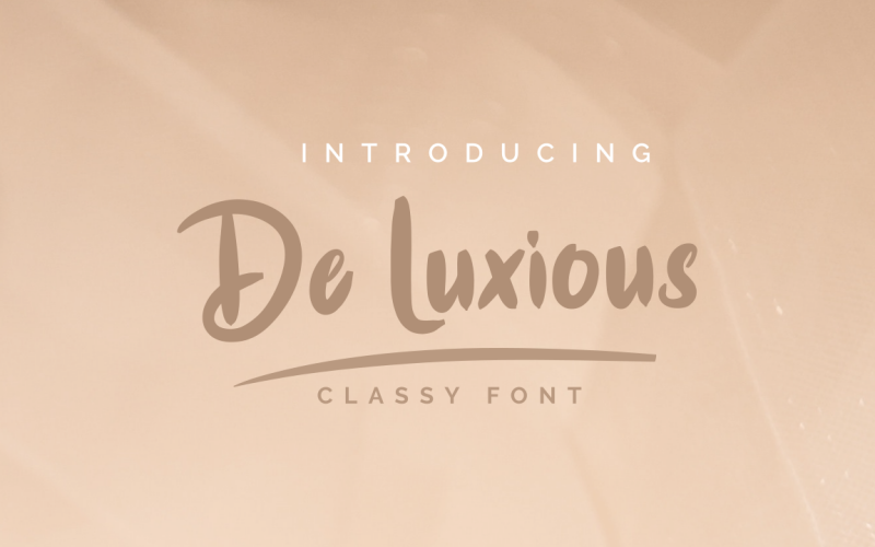 De Luxious // Hübsche Schriftart