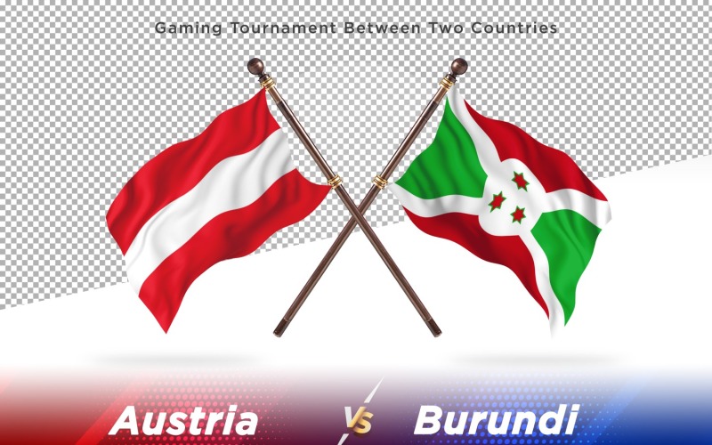 Österrike kontra Burundi två flaggor