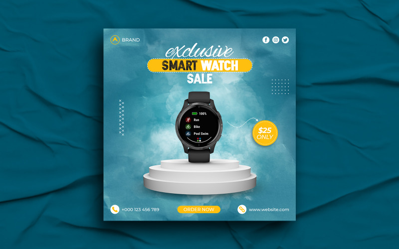 Smart Watch Sale Social Media Post, modèle de publication Instagram