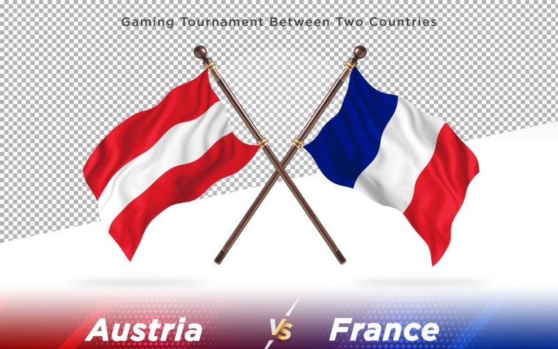 Austria versus France Two Flags