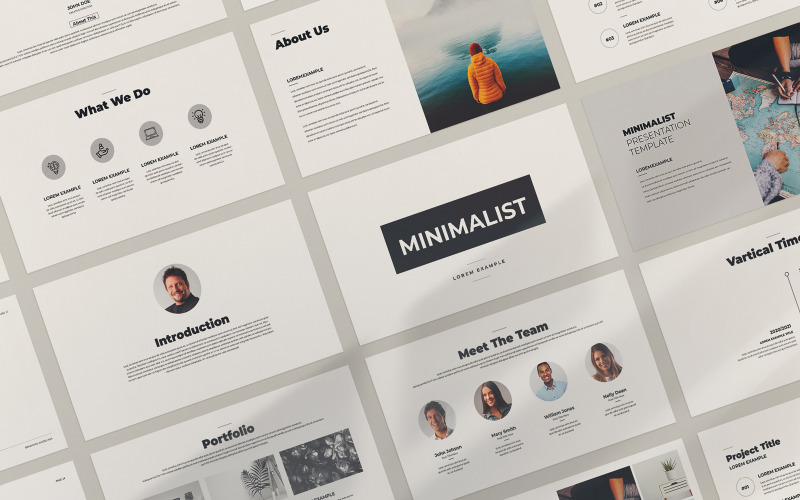 Minimalistische presentatiesjabloon
