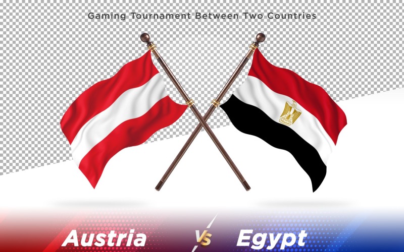 Oostenrijk versus Egypte Two Flags