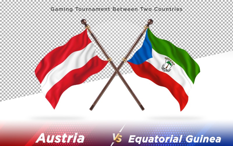 Oostenrijk versus Equatoriaal-Guinea Two Flags