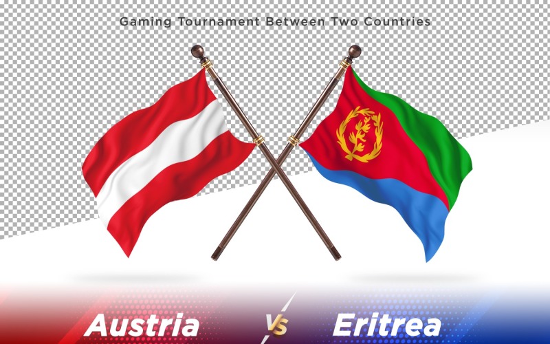 Rakousko versus Eritrea dvě vlajky