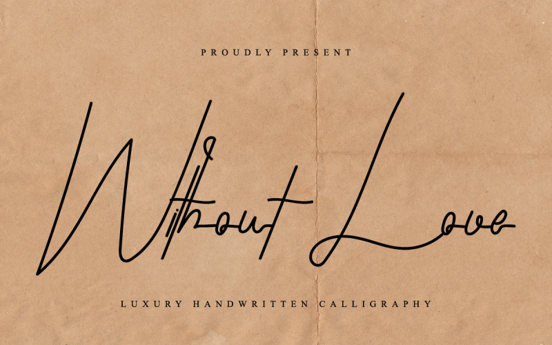 Zonder liefde handtekening lettertype