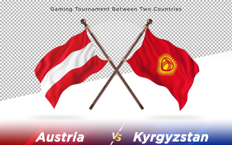 Austria kontra Kirgistan Dwie flagi