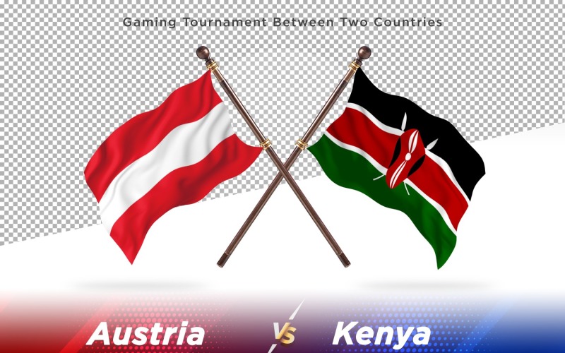 Ausztria kontra Kenya két zászló