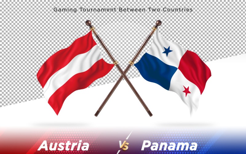 Autriche contre Panama Two Flags