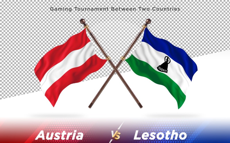 Oostenrijk versus Lesotho Two Flags