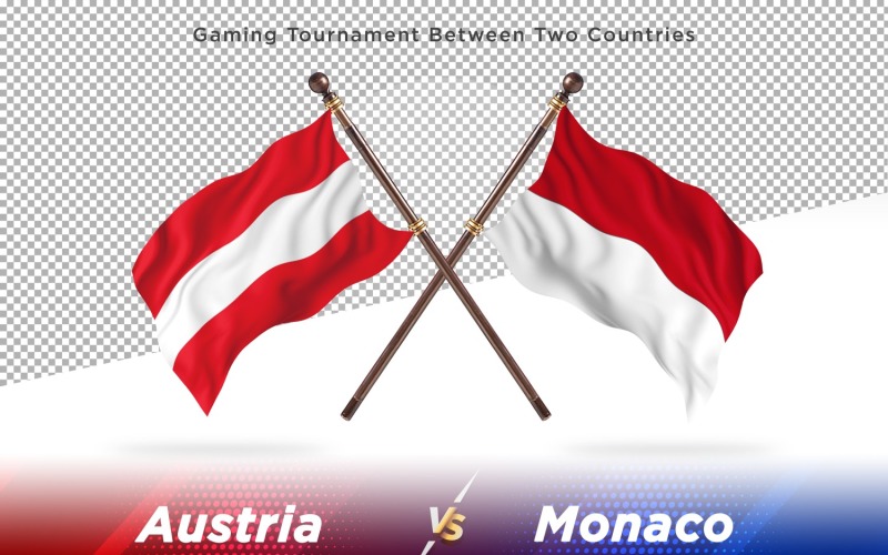 Oostenrijk versus Monaco Two Flags