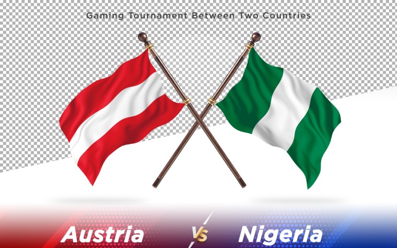 Österreich gegen Nigeria Two Flags