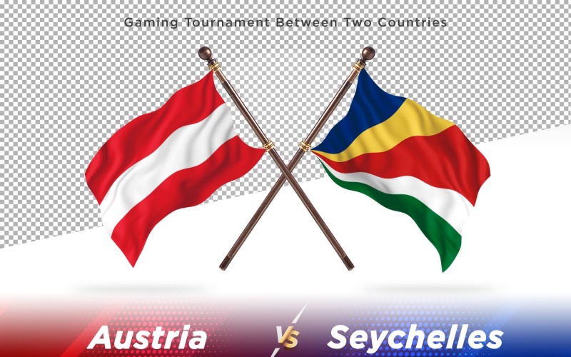 Österreich gegen Seychellen Two Flags