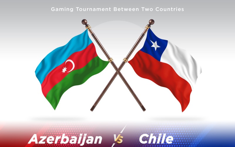 Aserbaidschan gegen Chile Two Flags