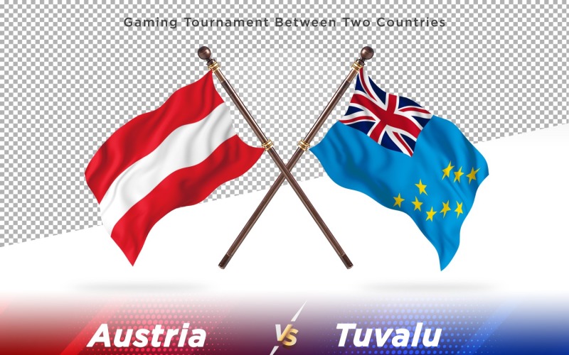Austria versus Tuvalu Two Flags