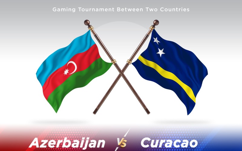 Azerbaigian contro curacao Two Flags