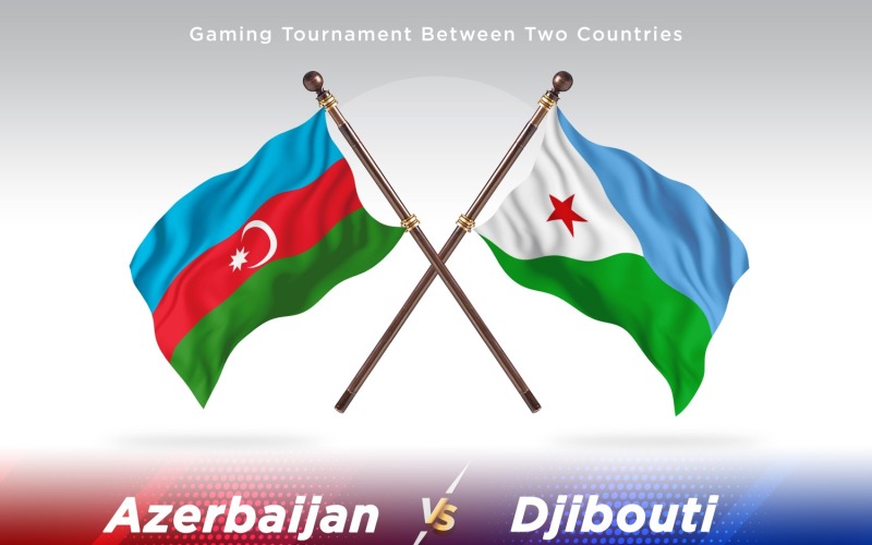 Azerbaigian contro Gibuti Two Flags