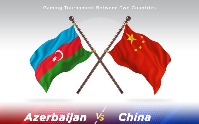 Ázerbájdžán versus Čína Dvě vlajky