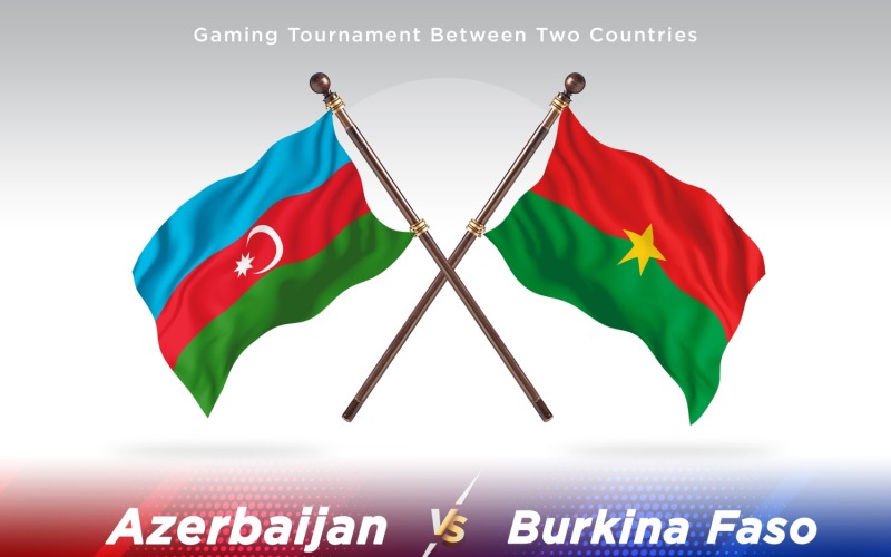 Azerbajdzjan kontra Burkina Faso två flaggor