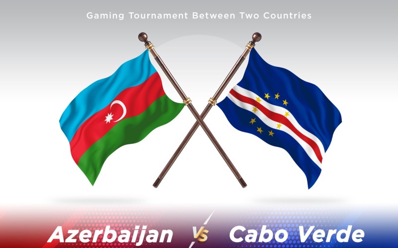 Azerbajdzjan kontra Cabo Verde två flaggor
