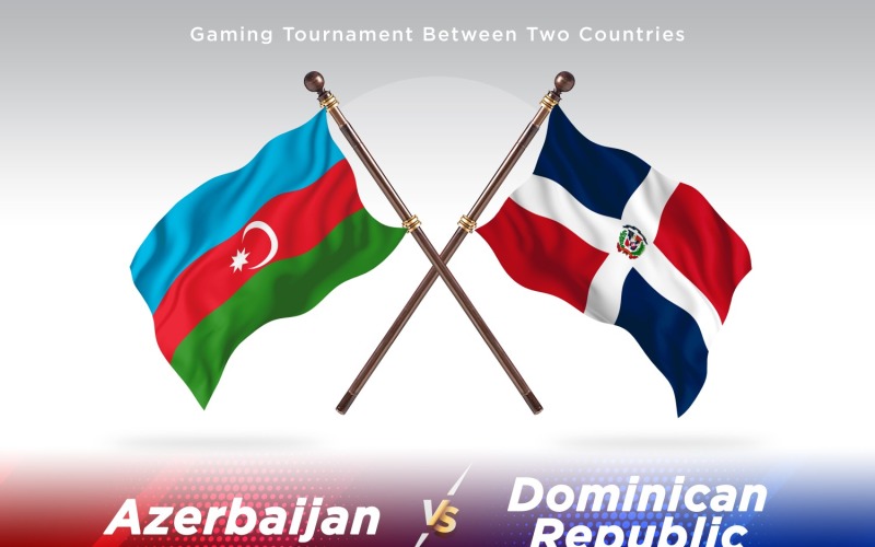 Azerbajdzjan kontra Dominikanska republiken Två flaggor