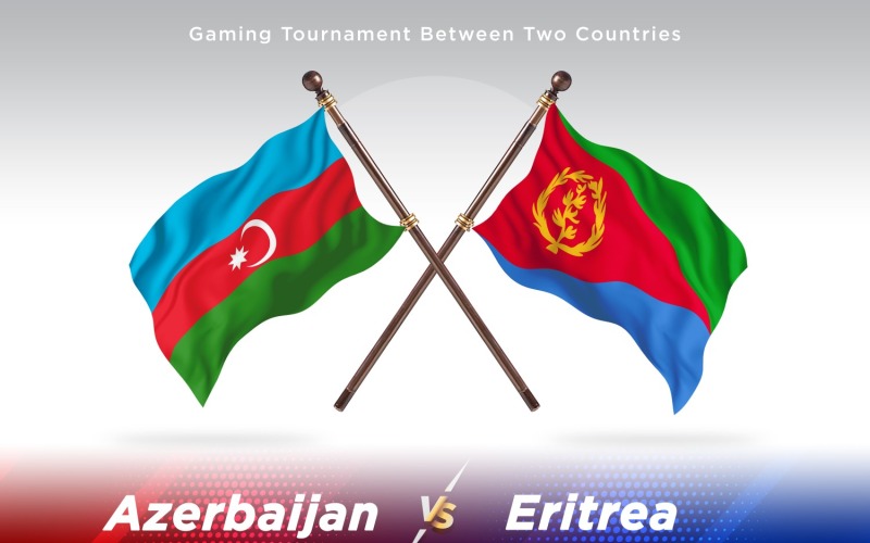 Azerbajdzjan kontra Eritrea Två flaggor