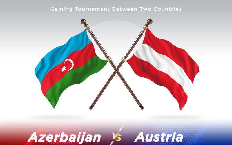 Azerbajdzsán kontra Ausztria két zászló