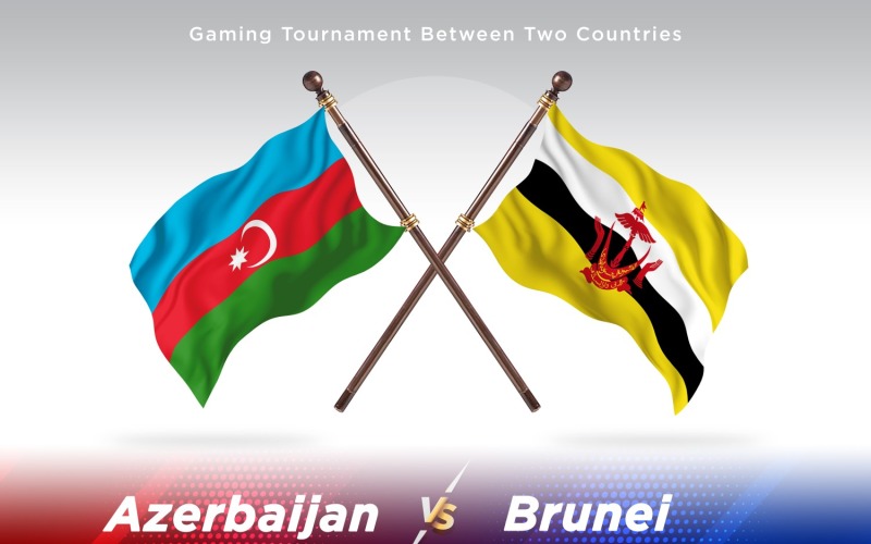 Azerbeidzjan versus Brunei Two Flags